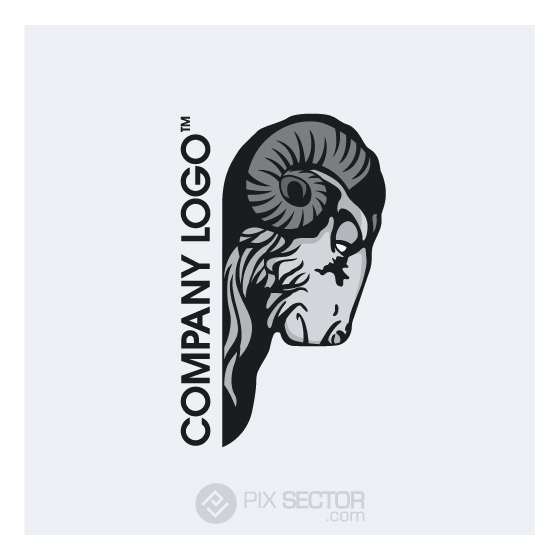 Free Ram Head Logo Vector