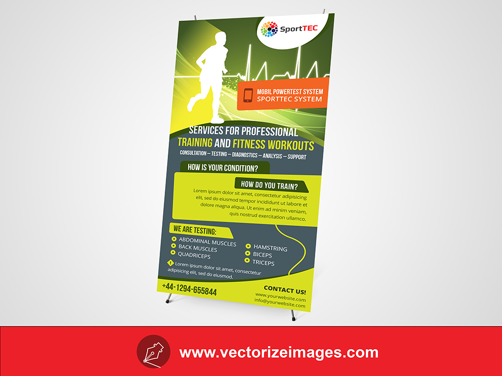 Free Vector Fitness Banner