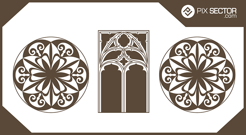 Free Vector Ornamental Windows