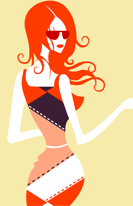 Girl with Red Eyeglasses