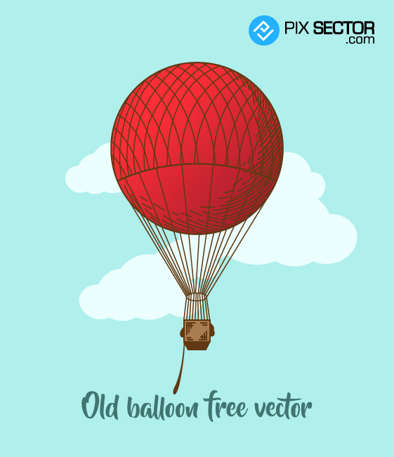 Old Hot Air Balloon Free Vector