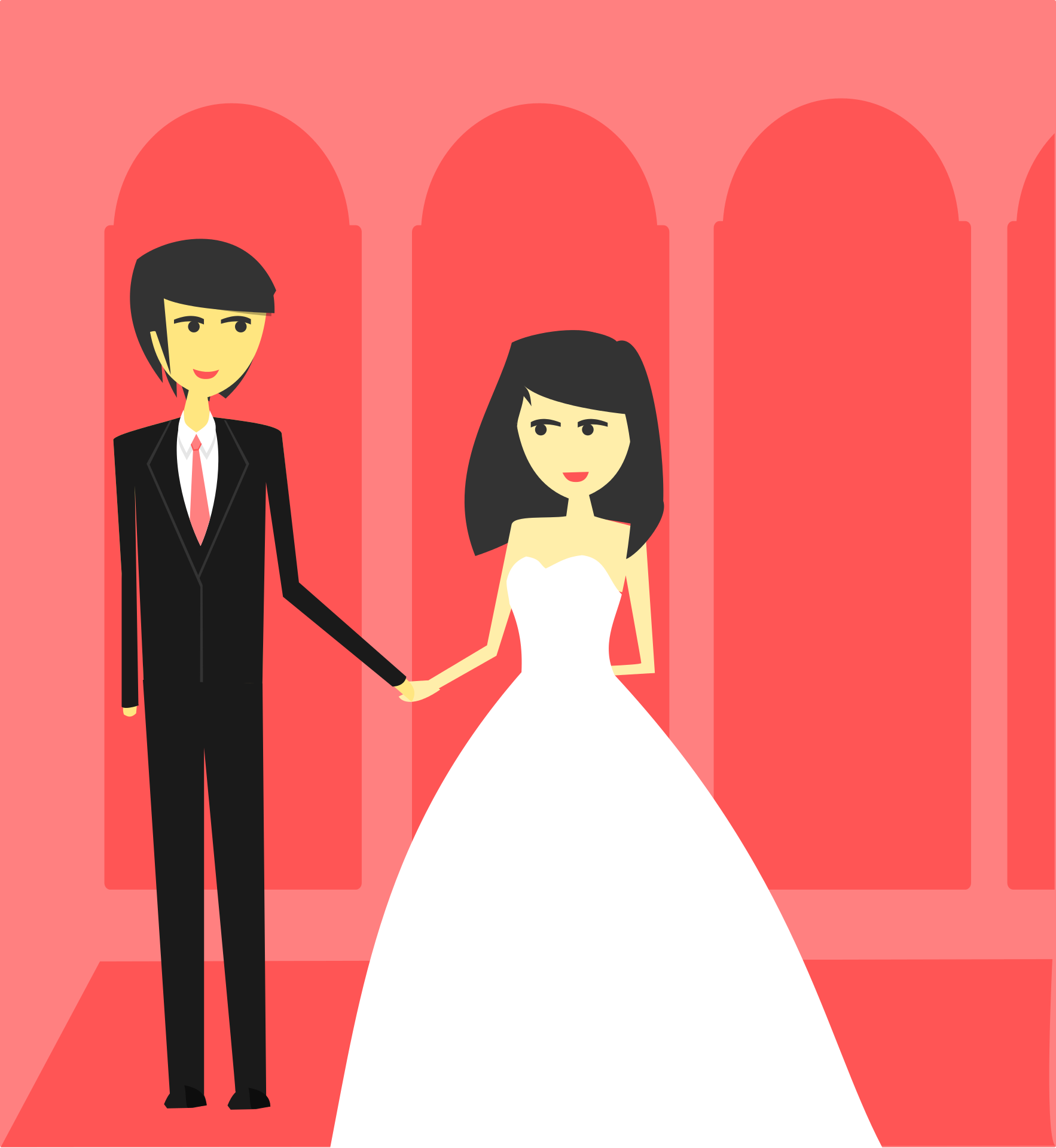 Simple Wedding Flat Design