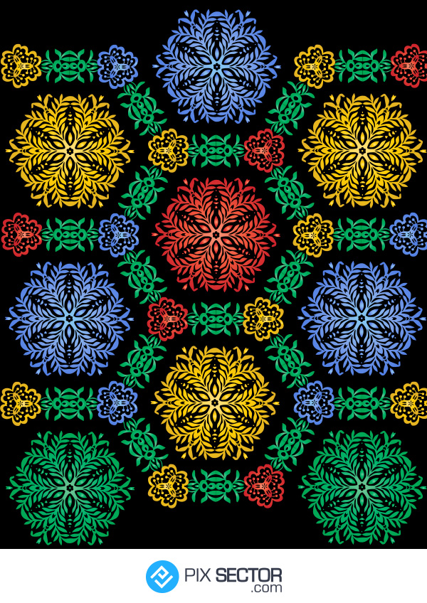 Slavic Traditional Folk Ornamental Pattern Vector