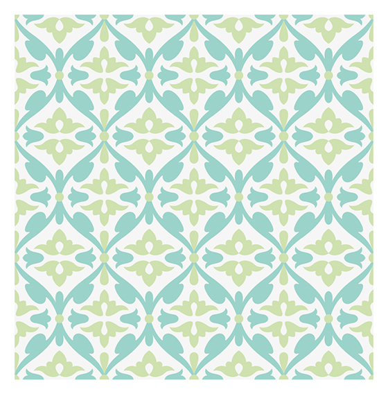 Turquoise Floral Pattern